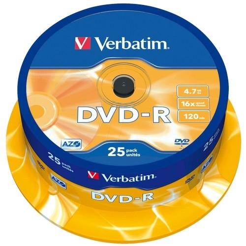 Verbatim Dvd -R 4.7Gb 16X Bobina 25 Unidades Advanced Azo