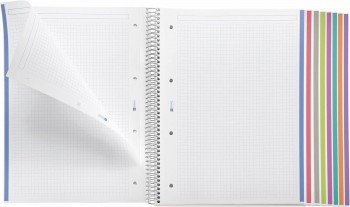 Miquelrius Libreta Espiral A5 Cuadrícula 5mm Tapa Cartón 160 Hojas 70g