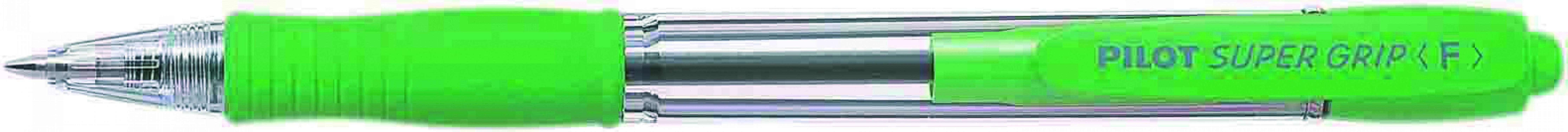 Pilot Super Grip Bolígrafo Retráctil Tinta Aceite 0,4mm Verde Claro