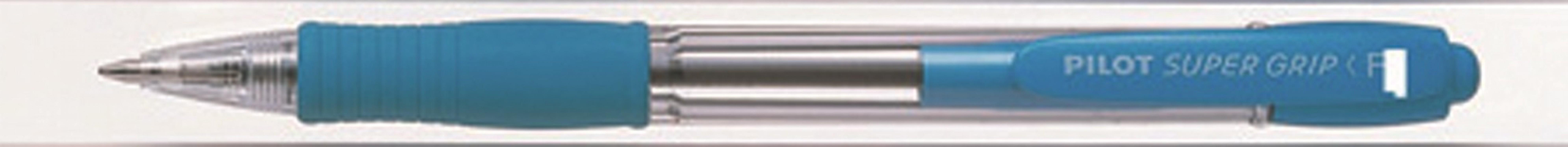 Pilot Super Grip Bolígrafo Retráctil Tinta Aceite 0,4mm Azul Celeste