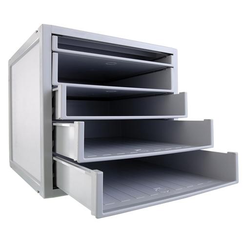 Archivo 2000 Archisystem Módulo 5 Bandejas Gris