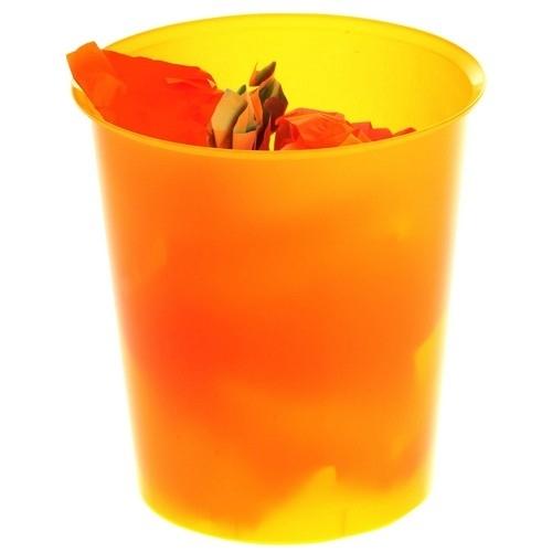 Archivo 2000 Papelera Plástico 18 Litros Naranja Traslúcido