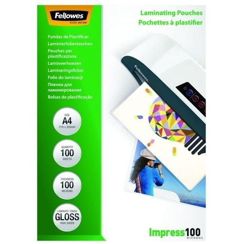 Fellowes Funda Plastificar A4 100 Micras Brillo (100 Ud.)