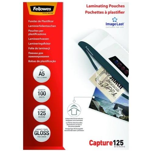 Fellowes Funda Plastificar A5 125 Micras Brillo (100 Ud.)