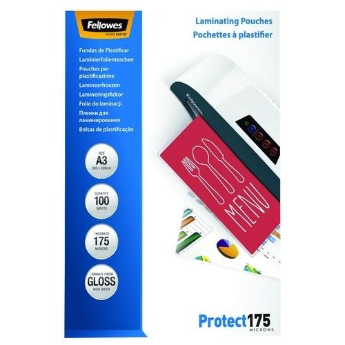 Fellowes Funda Plastificar A3 175 Micras Brillo A3 Pack 100
