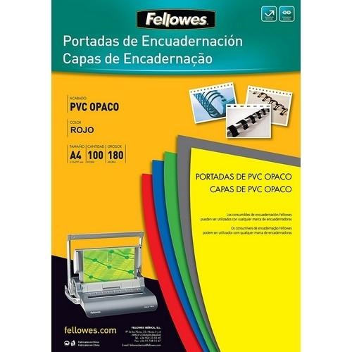 Tapas encuadernación A4 PVC 180 micras opaco azul 100 un. Fellowes