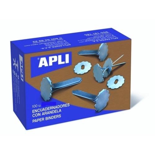Apli Encuadernadores Metálicos Sin Arandela 50 mm (100 uds.)