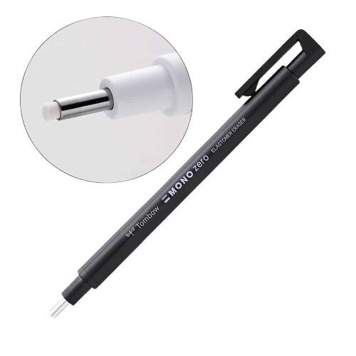 Tombow Mono Zero Portagomas Precisión Punta Redonda 2,3 mm Negro