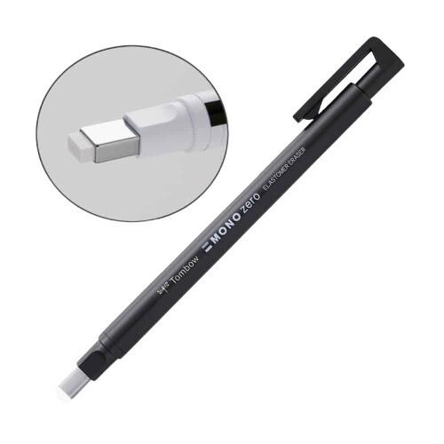 Tombow Mono Zero Portagomas Precisión Punta Cuadrada 2,5x5 mm Negro