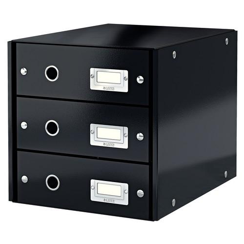 Módulo 3 cajones montable Click&Store negro Leitz