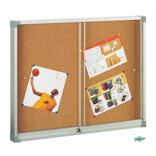 Faibo Vitrina Anuncios Corcho Puertas Correderas Metacrilato 100 x 146 cm