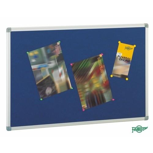 Faibo Tablero De Corcho Ligero Tapizado Azul 45X60 Cm. F
