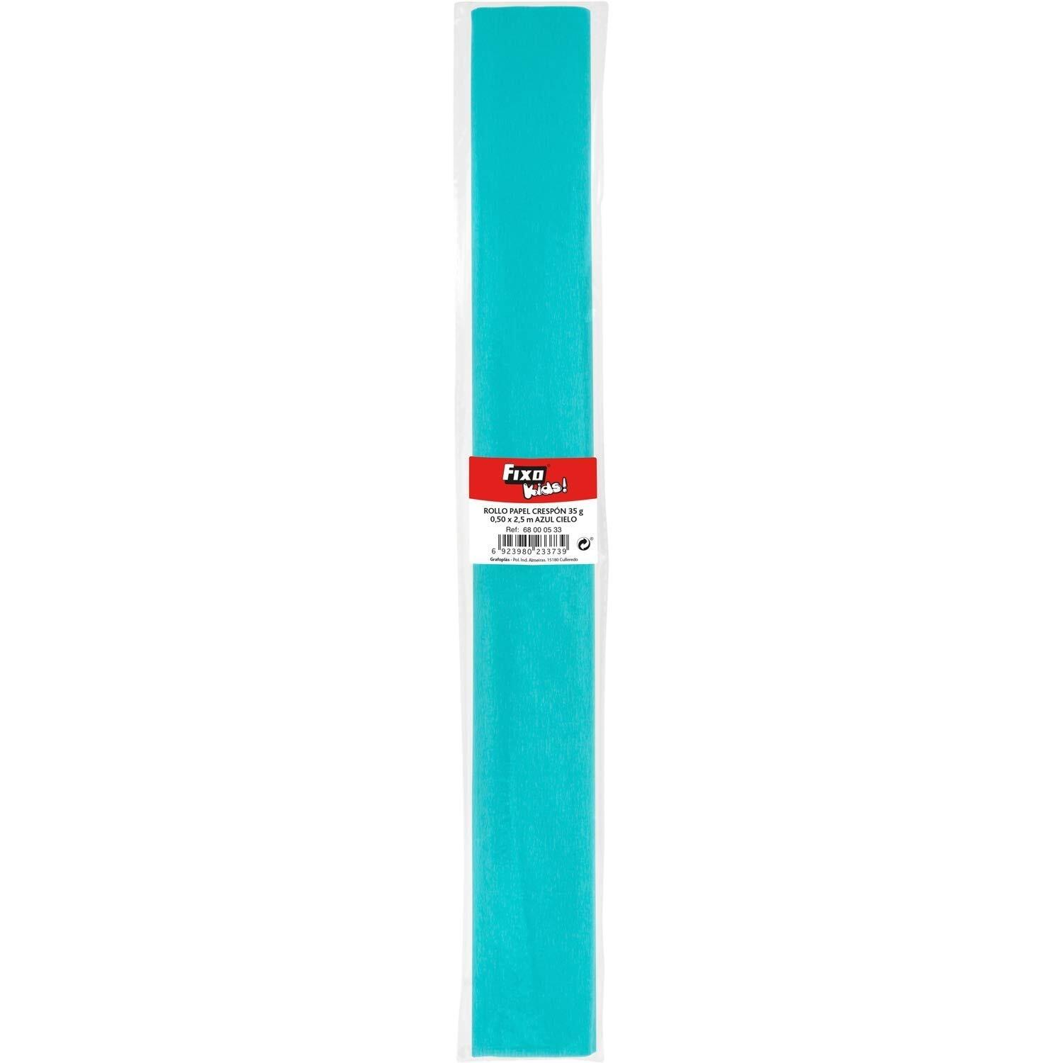 Fixo Papel Crespón 50x250 cm 35g Azul Cielo