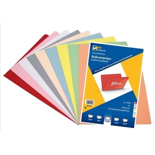 Grafoplas Subcarpeta A4 180 g Rojo Pastel (50 Ud.)