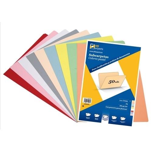 Grafoplas Subcarpeta A4 180 g Crema Pastel (50 Ud.)