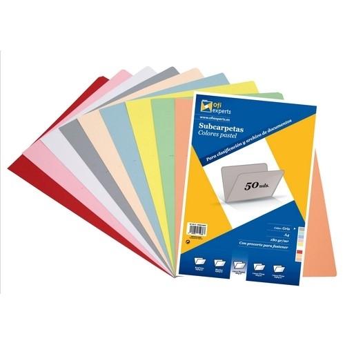 Grafoplas Subcarpeta A4 180G. Gris Pastel