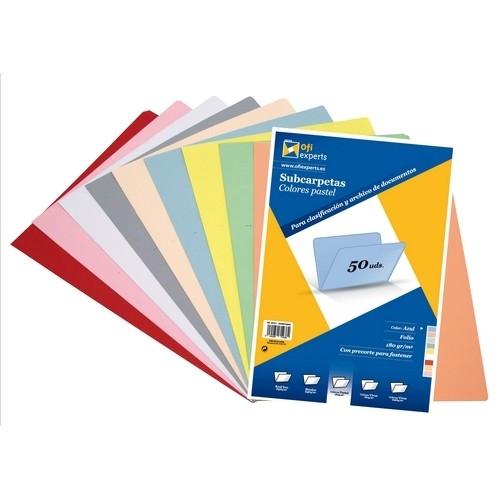 Grafoplas Subcarpeta Folio 180 g Azul Pastel (50 Ud.)
