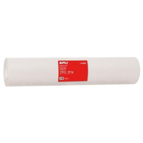 Papel kraft blanco 80g bobina 110cmx280m. 25kg  APLI