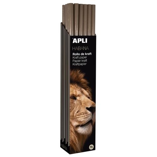 Papel kraft rollo 1x50m.Marrón 70gr Apli