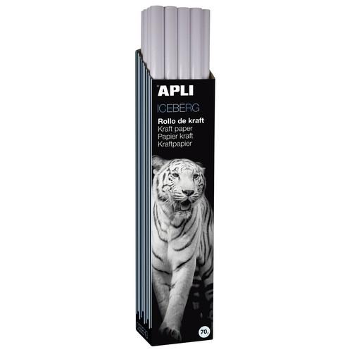 Papel kraft rollo 1x50m.blanco 70gr. Apli