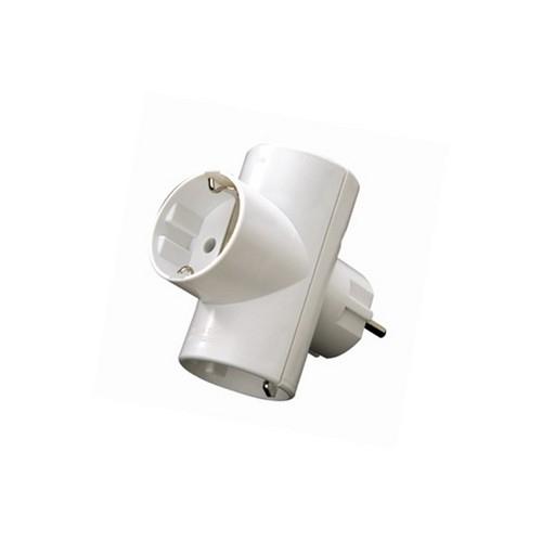 Ehlis Adaptador Triple Enchufe Blanco