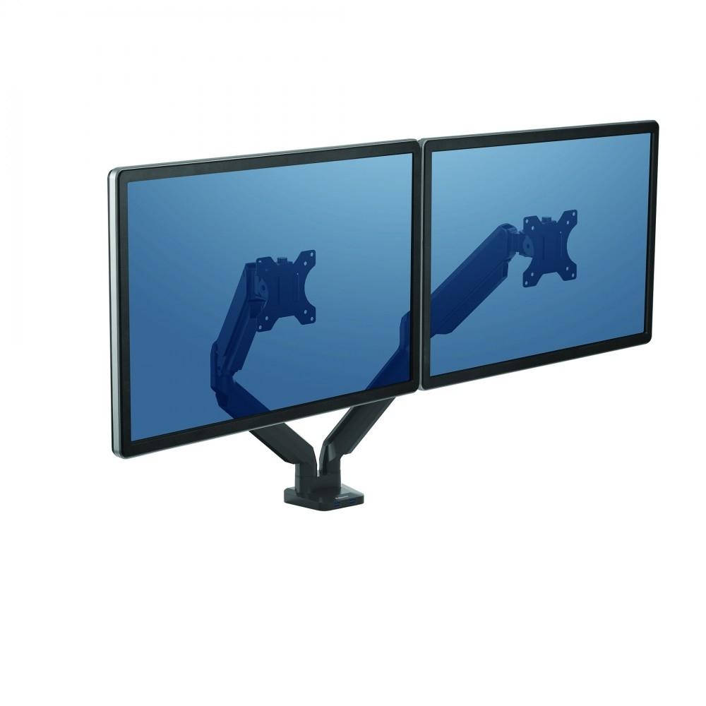 Fellowes Brazo Monitor Doble Platinum Series Negro