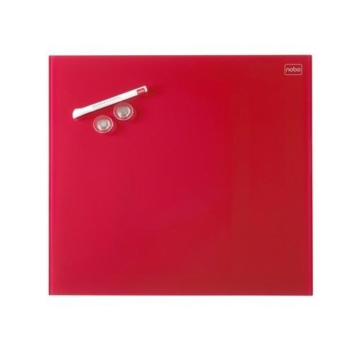 Nobo Pizarra Diamond Magnética Cristal Rojo 300X300 Mm (Envase Retail)