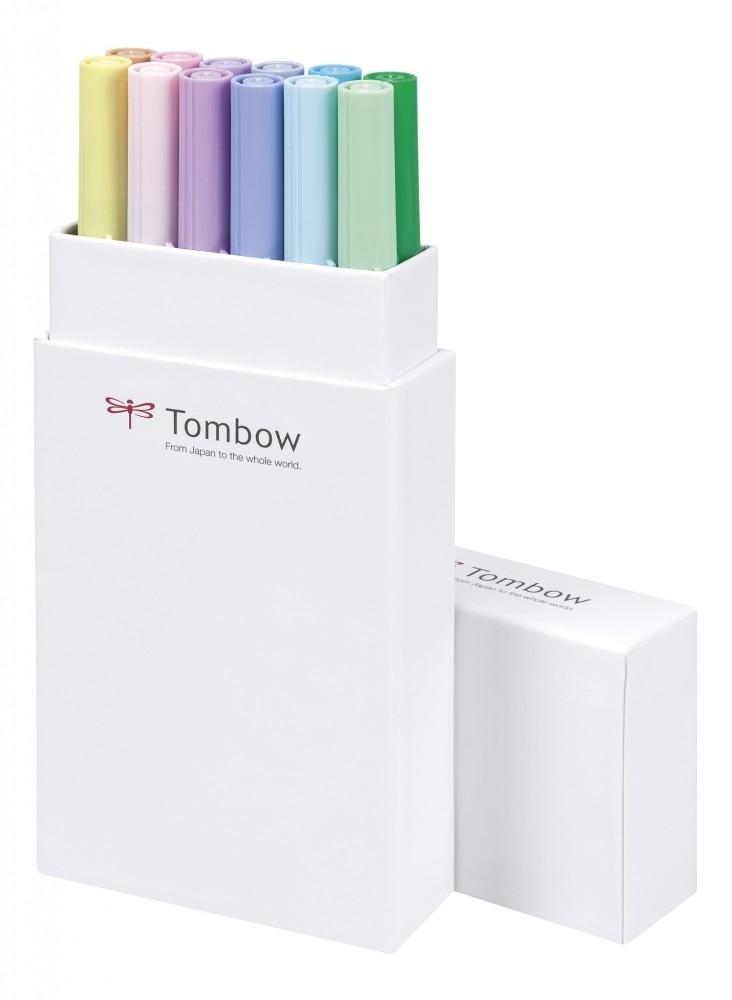 Tombow Estuche Rotuladores Doble Punta 12 Colores Pastel