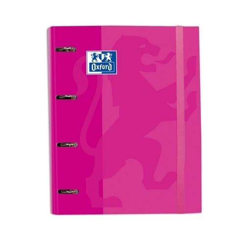 Oxford Europeanbinder Carpebloc 4 Anillas + Recambio 100 Hojas Fucsia