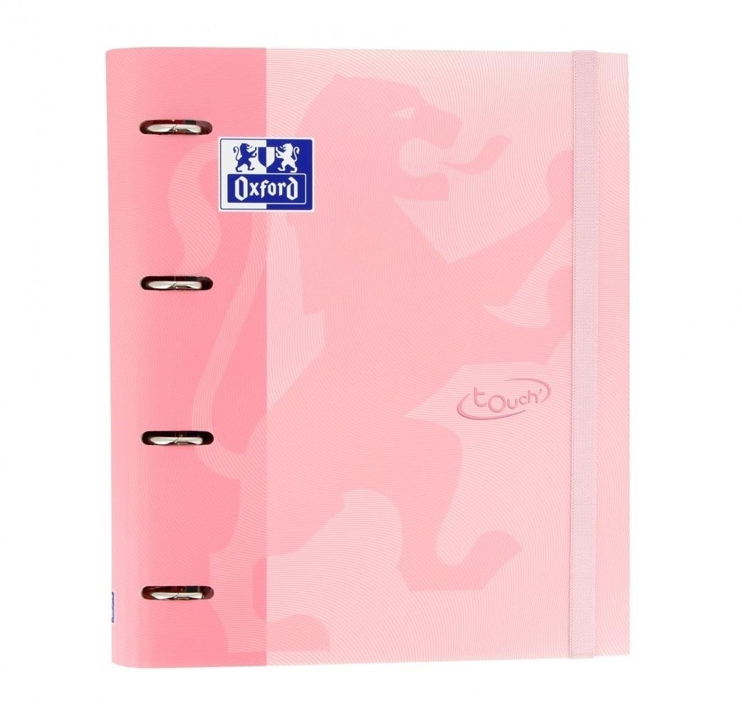 Oxford Touch Europeanbinder Carpebloc 4 Anillas + Recambio 100 Hojas Flamingo Pastel
