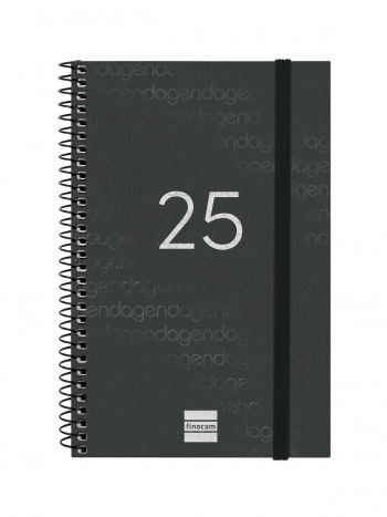 AGENDA ESPIRAL ANUAL YEAR E5 SV 2021 NEGRE CAT+