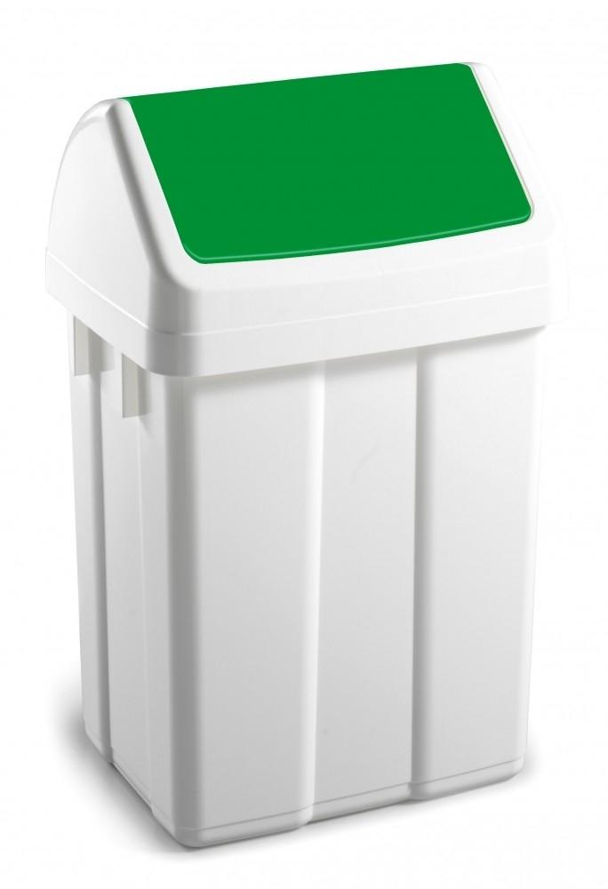 Dahi Papelera Tapa Basculante Verde 50L