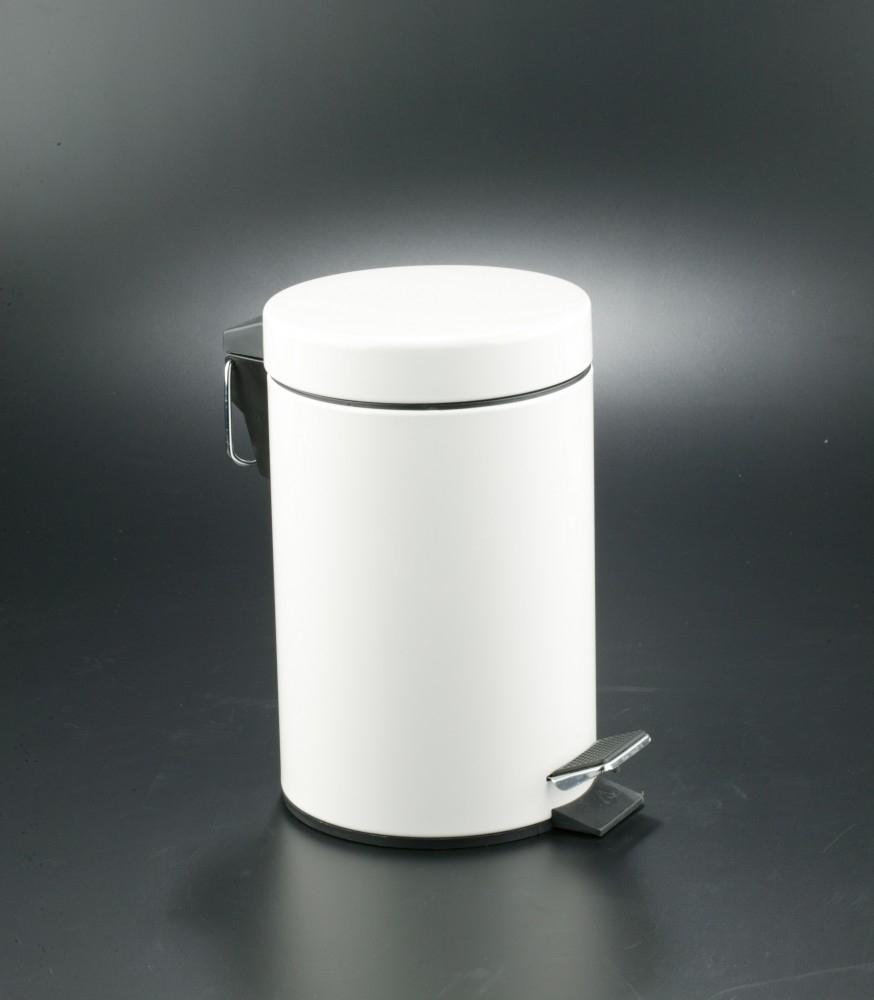 Dahi Cubo Pedal 5L Inoxidable Blanco