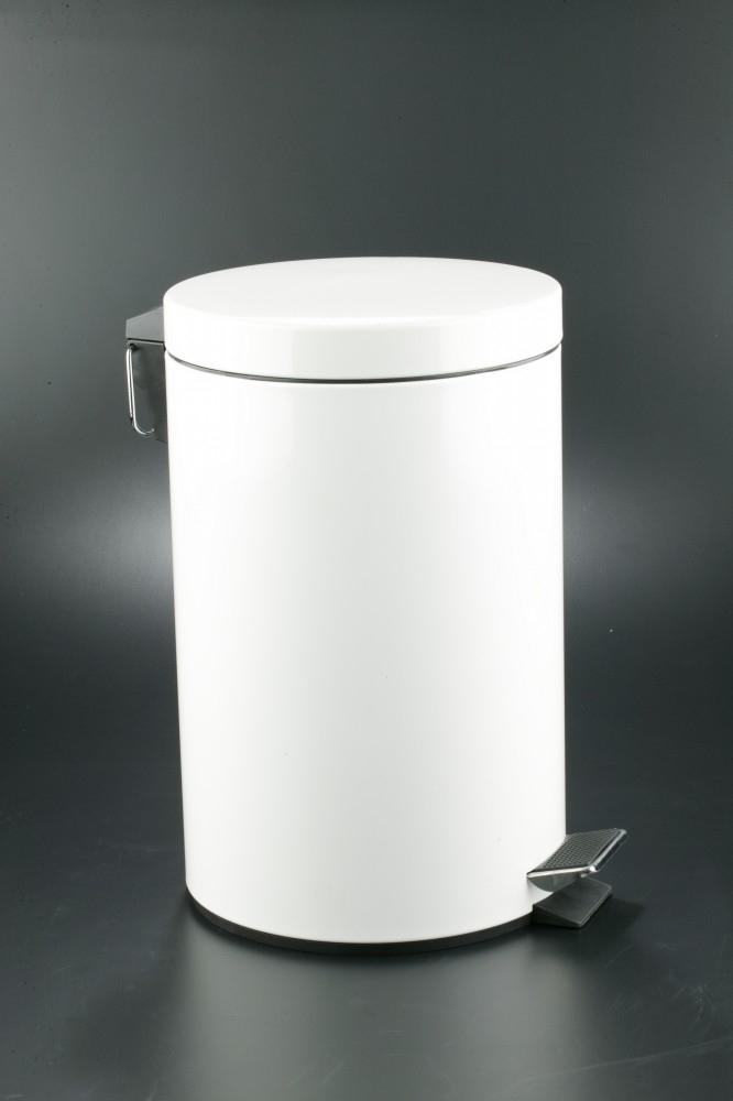 Dahi Cubo Pedal 12L Inoxidable Blanco