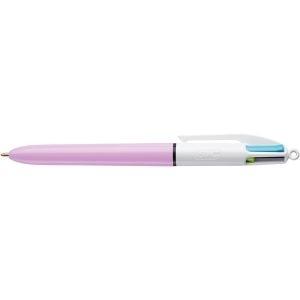 Bic 4 Colours Fun Bolígrafo 4 Colores Retráctil Punta 1mm Lila Pastel