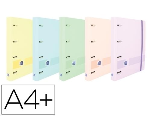 Oxford Live&Go Europeanbinder Carpebloc 4 Anillas + Recambio 100 Hojas Colores Pastel