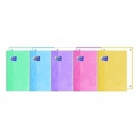 Oxford Libreta Espiral A4 Puntos Tapa Extradura 80 Hojas 90g Surtidos Pastel Touch