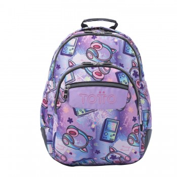 MOCHILA ESCOLAR MORADO MEOWSICAL - RAYOL