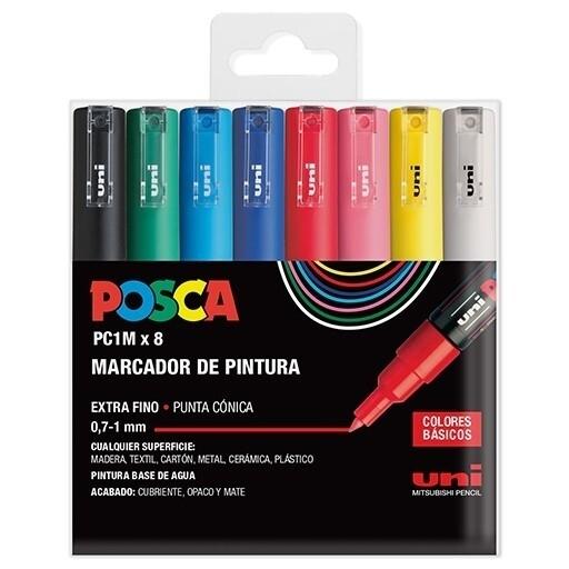 Posca Rotulador PC-1M Estuche Surtido Basic 8 Colores