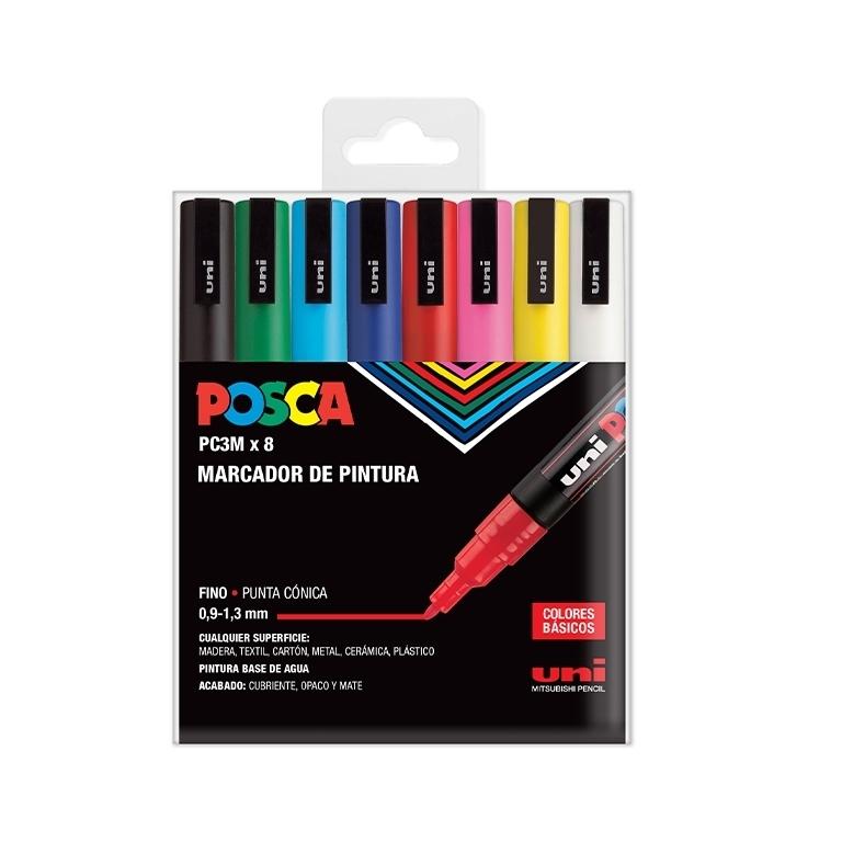 Posca Rotulador PC-3M Estuche Surtido 8 Colores