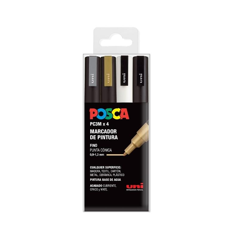Posca Rotulador PC-3M Estuche Surtido Gswb 4 Colores