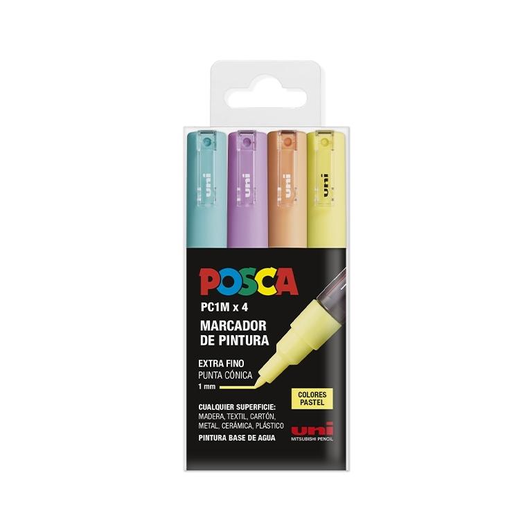 Posca Rotulador PC-1M Estuche Surtido Pastel 4 Colores
