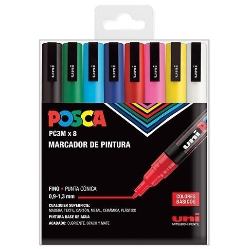 Posca Rotulador Pc3M/8C Estuche Pastel