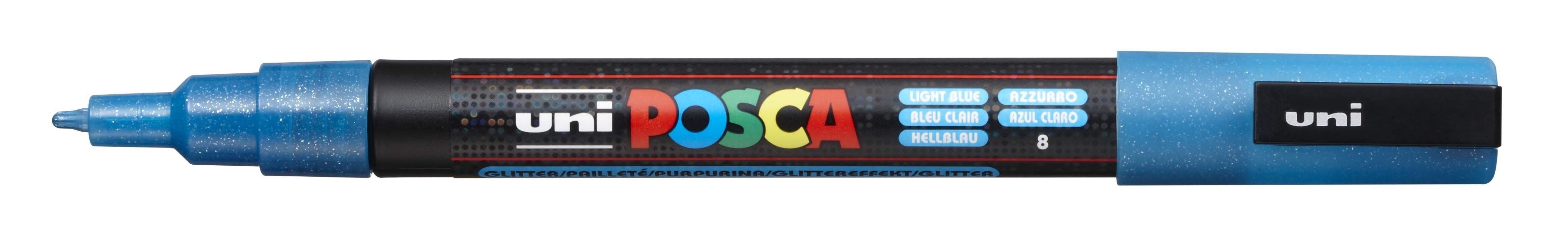 Posca Rotulador PC-3ML Azul Claro Purpurina