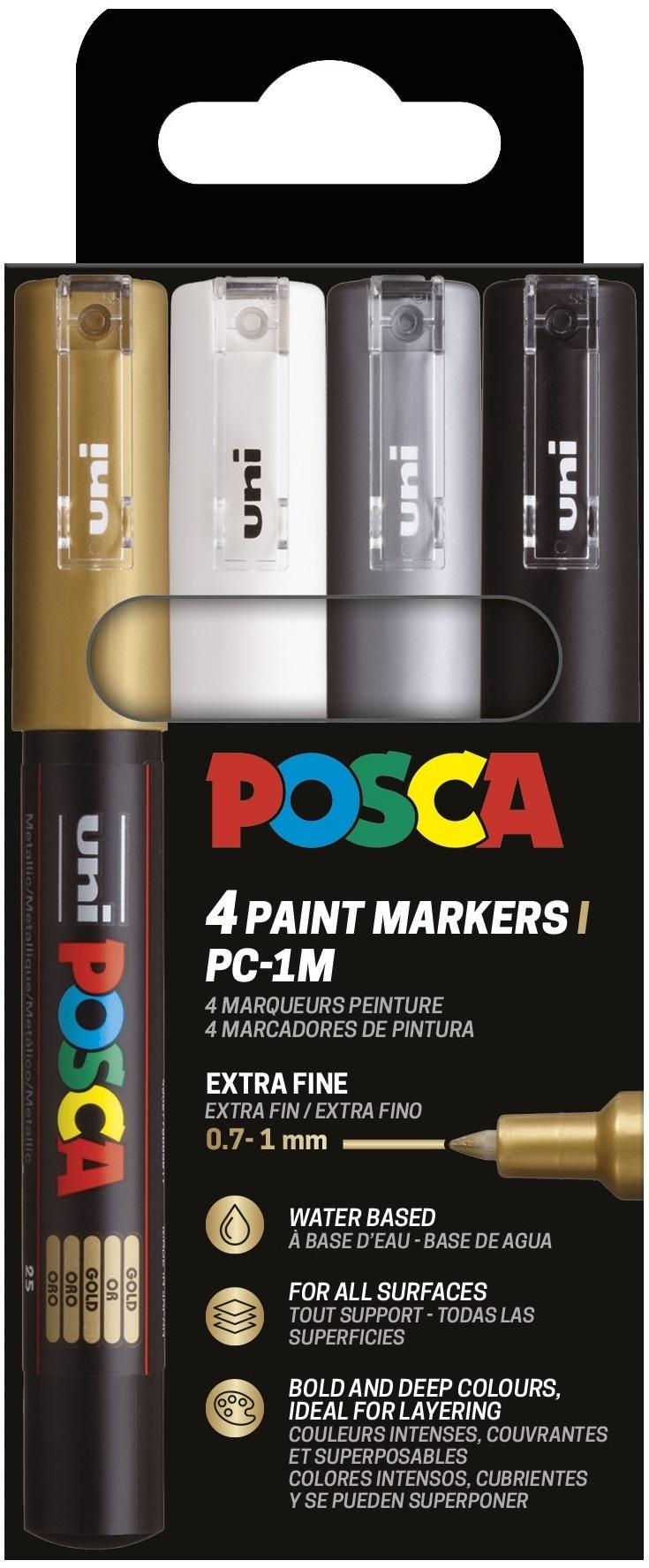 Posca Rotulador PC-1M/4C Set Colores Bwsg